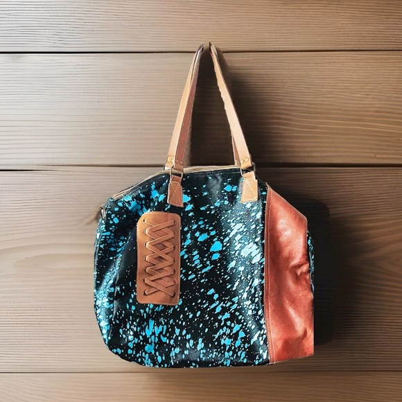 HOPOFLY BAGS Woodland Dreams Hair-on Leather  Traveler Bag - Picture 1 of 13